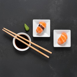 Set of 10 Pairs Natural Bamboo Chopsticks - Reusable and Washable, 24cm - Non-Slip Design for Sushi, Ramen and Asian Kitchen - Ideal for Home Use and Restaurants