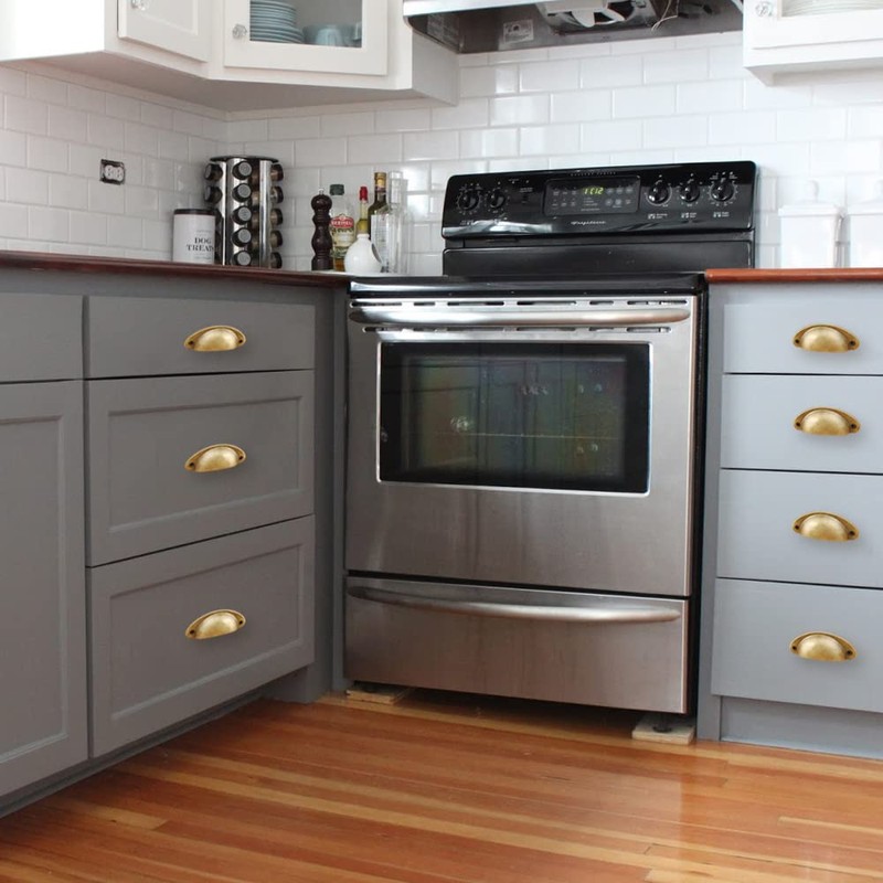 Bowarepro Antique Half Moon Kitchen Furniture Knobs Cabinet Shell Pull