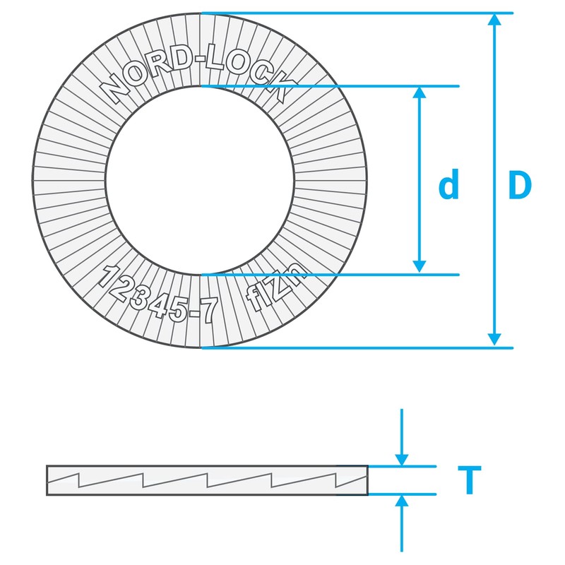 Original Nord-Lock Stainless Steel Wedge Lock Washers NL12ss-254 SMO for