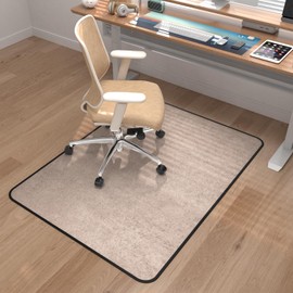 Corduroy Heavy Duty Office Chair Mat for Carpet & Hardwood Floors, Tri-Fold Floor Mat, Desk Chair Mat for Carpeted Floors and Hardwood Floor for Home Office Dark Grey