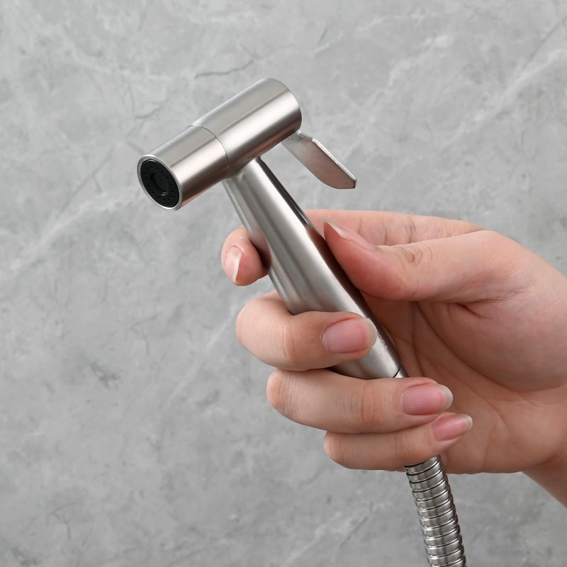 Tecmolog Hand Held Bidet Sprayer Stainless Steel Shattaf for Toilet,