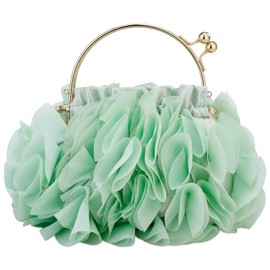 Gets Purses and Handbags for Women Clutch Purse Party Clutch Shoulder Bags with Detachable Strap(Light Green)