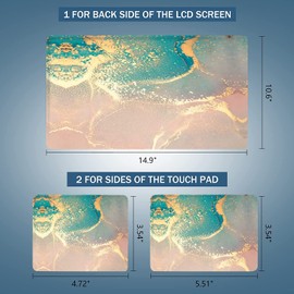 Mibbxea 15.4-15.6 Inch Laptop Skin Sticker, Customisable, Universal for 12.1 13 13.3 14 Inch Computers and Netbooks, Reusable Notebook Art Protection (024 Beautiful Beach)