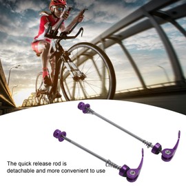 Pincho de Liberación Rápida para Bicicleta, Conjunto de Eje de Palanca de Cubo de Rueda de Bicicleta Pincho de Eje de Liberación Rápida de Alta Resistencia para Bicicleta de(25 * 4 * 1cm-Púrpura)