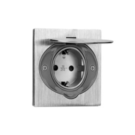 ORNO AE-1397(GS) Socket Hermetic Flush-Mounted Stainless Steel Schuko IP44