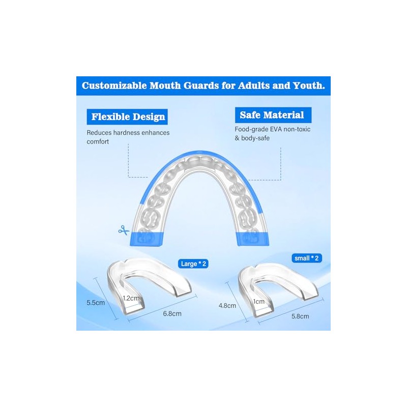 4 Pack Sleeping Mouth Guard for Clenching Teeth at Night,