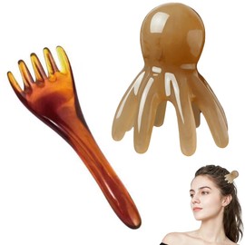 JYNVO Head Massage, Scalp Massage Brush, Massage Comb, Scalp Massager, for Scalp, Head, Neck, Lymphatic Massage, Self-Care