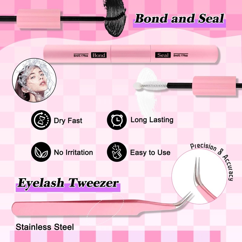 Eyelash Extensions Set, 200 Pieces, Fluffy Artificial Eyelash Clusters, Lashes