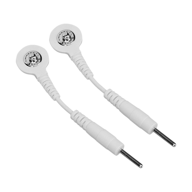 20Pcs Electrode Wires 2.0in Portable Replacement Button Electrode Lead Wires