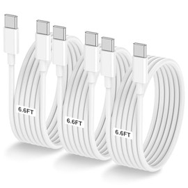 Paquete de 3 cables USB C a USB C de 6.6 pies y 60 W, cable tipo C a tipo C, cable de carga rápida para iPhone Air 17 16e 16 15 Pro Plus Pro Max, para
