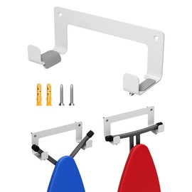 MUSVOH Ironing Board Holder Wall Mount White, Y T Leg Ironing Board Hanger Wall Mount for Laundry Room, Iron Board Hooks for Wall Heavy Duty