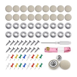 Mandark 60PCS Car Roof Headliner Repair Kit, Vehicle Roof Snap Rivets Retainer with Installation Tool, Automotive Repair Buckle for Interior Ceiling Cloth Fixing, Universal for Most Cars (Beige Gray)