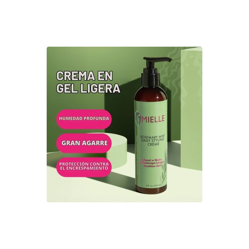Mielle Organics Romero Mint Multi Vitamina Crema de peinado diario