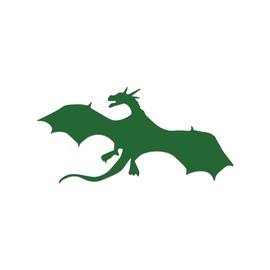 Hobbit Smaug Dragon Sticker Vinyl Decal Notebook Car Window Laptop 5" x 2.5" (Green)