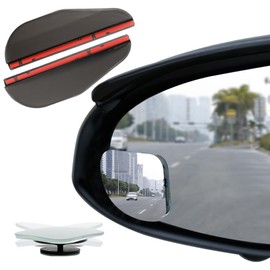 Blind Spot Mirrors, Side Rear View Mirror Rain Visor Guard, Reversing Auxiliary Round Convex Blind Area Mirror, Wide Angle Adjustable for Car SUV and Trucks (Split type - B)
