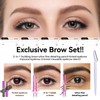 All In One Eyebrow Set,Brown Eyebrow Powder Sculpting Kit,Travel Makeup