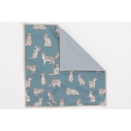 DDintex FLORET LONDON Glasses Cloth, Miao, Blue, 7.9 x 7.9 inches (20 x 20 cm) [Using Liberty Print]