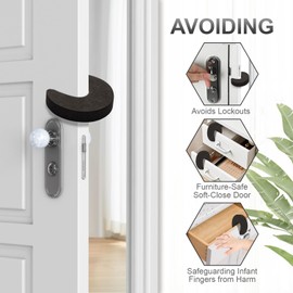 8 Pcs Multifunctional Door Slam Stopper, Stylish Door Pinch Guard, Door Finger Pinch Guard That Prevent Finger Injuries, Slamming Doors, and Keep Children or Pets from Getting Locked in Rooms