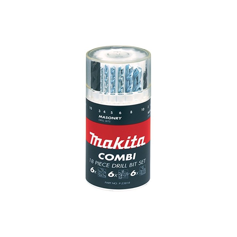 Makita P-23818 Straight Shank Mixed Drill Drum Set - Silver