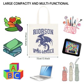 TSOTMO Book Inspired Tote Bag Fantasy Fandom Gift Bookish Merch Bookworm Gift for Book Lover (RW LEADEA tote CA)