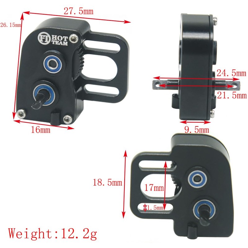 Hot Team Hobby Aluminum DIY Gear Box Gearbox Transmission for