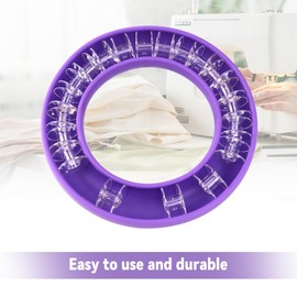 1 Pcs Rubber Bobbin Holder, Round Sewing Bobbin Holder Supplies Organizer for Sewing Thread Machine Bobbins Case fit Metal, Plastic Sewing Machine Bobbins or Quilting Bobbins (Purple)