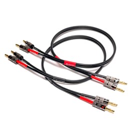 WJSTN Banana Plug to Banana Plug Speaker Cable, 12awg tinned Oxygen Free Copper (OFC) Silicone Rubber Cable (2FT)