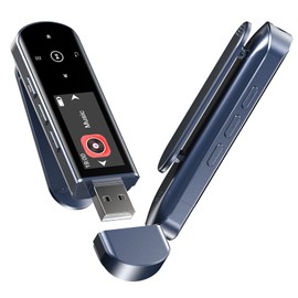 RUIZU 64GB USB MP3 Player with Bluetooth 5.3, Clip Jam Portable Music Player for Sports Running, USB MP3 Player Stick with FM Radio, Voice Recording, Digital Audio Shuffle Repeat, Phone File Transfer