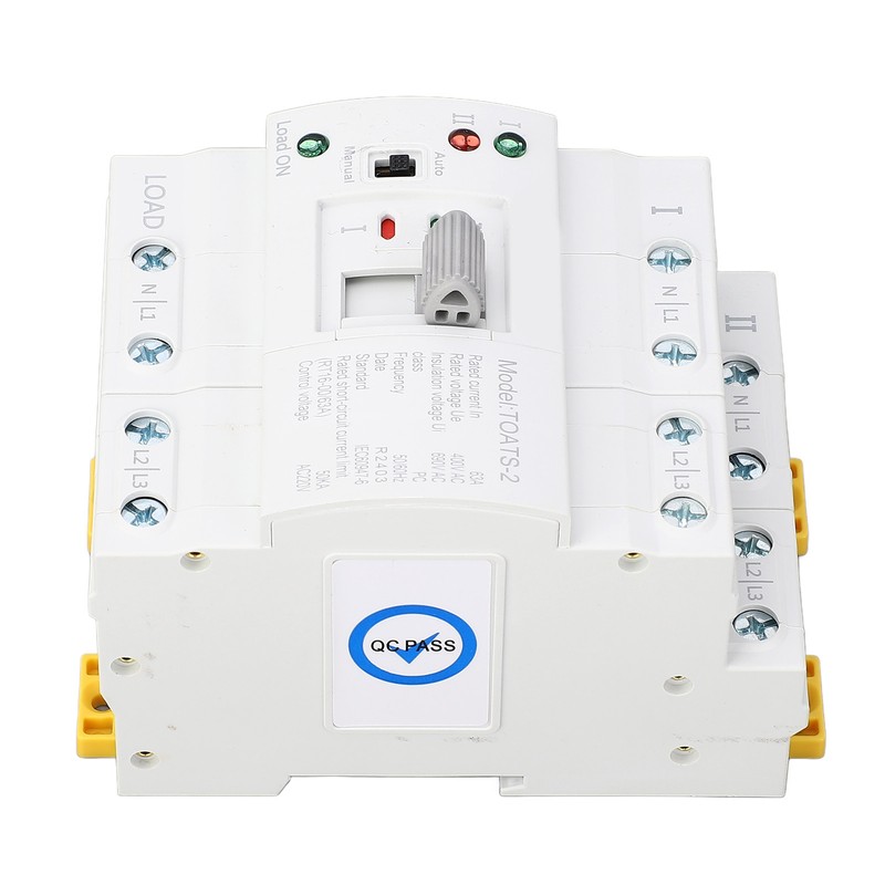 Dual Power Automatic Transfer Switch 4P 63A Emergency Generator Changeover