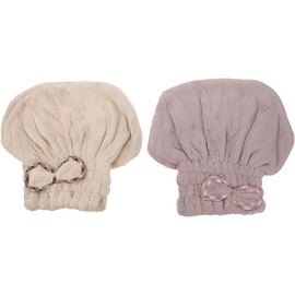 BESTYASH 2 Piezas Gorros Secador De Pelo, Toalla De Secado RáPido VellóN De Coral Toalla Absorbente De BañO CóModos, Para Secar El Cabello De Mujer