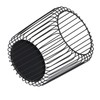 Cage Candleholder Set Matte Black Metal Cylinder Modern Simple Bird