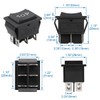 Baomain Momentary 6 Pin DPDT Button Rocker Switch (ON)/Off/(ON) AC