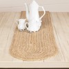 VHC Brands Farmhouse Coastal Braided Woven Natural Jute Table Runner