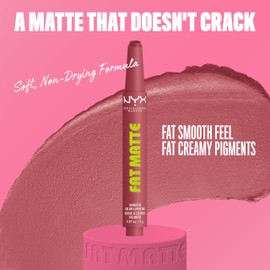 NYX Professional Makeup Fat Matte Smooth Color Lipstick , Rossetto Cremoso, Colore Intenso e Comfort Assoluto, Con Olio di Lampone e Polvere di Tapioca, Shade: Blush Blanket, 2 gr
