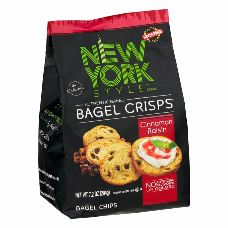 New York Style Bagel Crisps CINNAMON RAISIN, 7.2 Ounce -(Pack