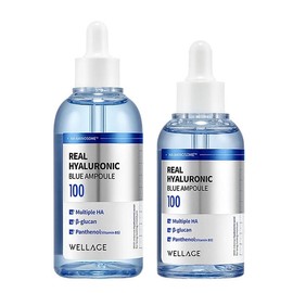 Wellage Real Hyaluronic Blue Ampoule 100ml + 60ml / 웰라쥬 리얼 히알루로닉 블루 앰플 100ml + 60ml