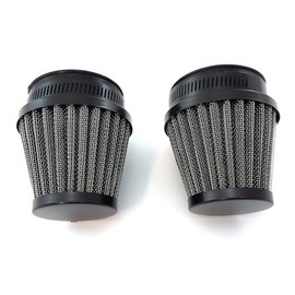 Set of 2 Black Motorcycle Performance Air Filter Pod 50mm Fits - Honda Kawasaki Yamaha Suzuki