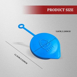 Rebvugr Windshield Washer Fluid Reservoir Cap, Windshield Wiper Fluid Cap Replacement Cap, Small Ring Lid Cover Compatible with Honda Accord Civic CRV CRX Blue Windshield Wiper Fluid Cap 38513-SB0-961