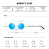 MERRY'S Gothic Steampunk Sunglasses for Women Men Round Lens Metal