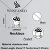 WUSUANED Funny Walking Mushroom Necklace Food Anime Character Jewelry Cartoon