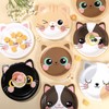 ZOIIWA 48Pcs Cat Theme Birthday Party Supplies Cartoon Kitten Paper