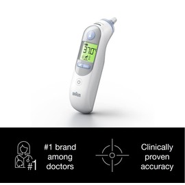 Braun Healthcare ThermoScan 7 Ear thermometer with Age Precision (accurate, convenient, temperature screening, fever, fast, easy to use), IRT6520
