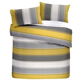 Fusion Duvet Cover and Two Pillow Cases, 52% Polyester / 48% Cotton, Ochre, Double