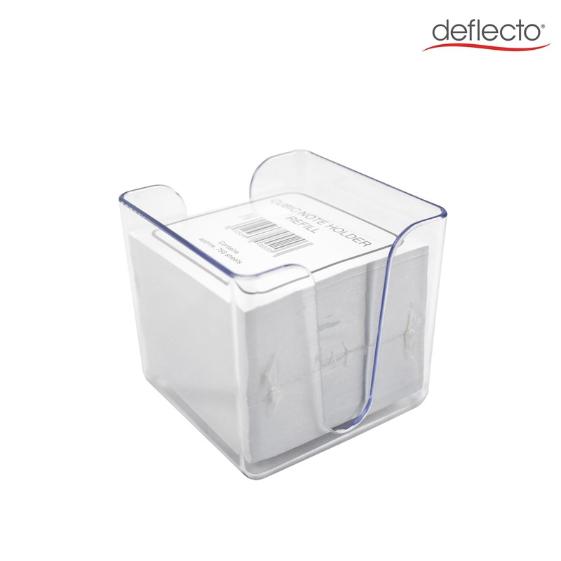 Deflecto Desk Notes Cube - Crystal Clear - Desktop Memo