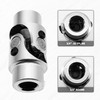 GLOCRORET 3/4"-30 Spline X 3/4" Round Chrome Steering Universal Joint