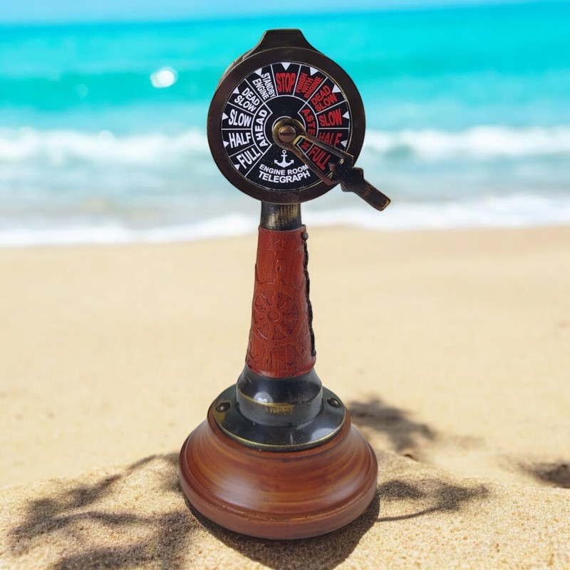 FTWDesign Machine Telegraph Decorative Item - Maritime Decoration for Shipping