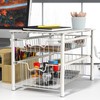 Simple Houseware Stackable 2 Tier Basket Drawer, White