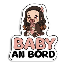 Baby on Board Sticker Car, Baby Demon, Weatherproof and UV-Resistant Sticker Car, Sticker Car