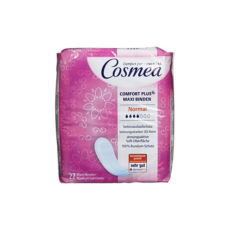 Cosmea Comfort Plus Maxi Sanitary Pads Normal Pack of 22