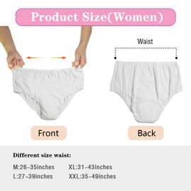 Pull On Style Adult Cloth Diaper for Women, Reusable Nappy Washable Elderly Incontinence Care Protection Nappies Underwear for Women, Repeatedly Washing Leak-Proof Safety Pants (26-35 inch Waist)